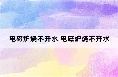 电磁炉烧不开水 电磁炉烧不开水